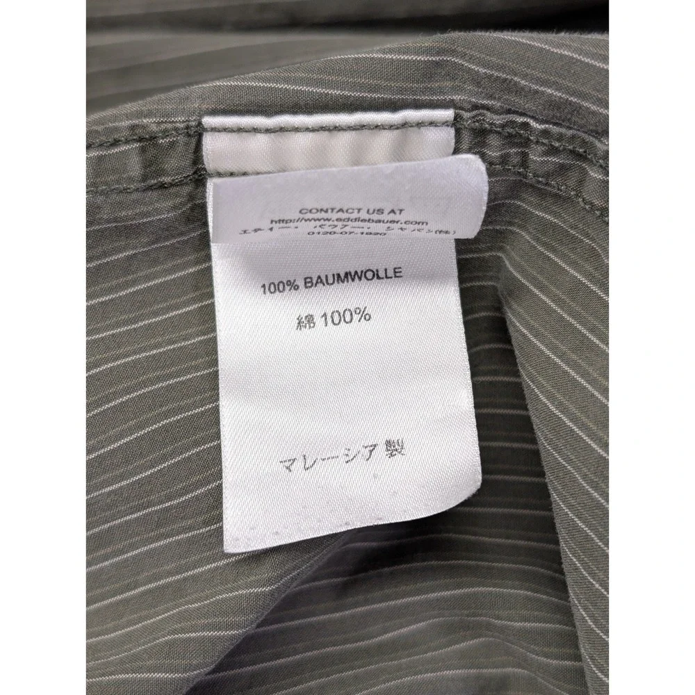 Eddie Bauer Lot of 2 Button Front Shirts Men Large Cotton Outdoor Casual Bundle